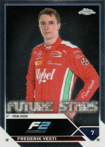#70 Frederik Vesti - Prema Racing F2 - 2023 Topps Chrome Formula 1 Racing