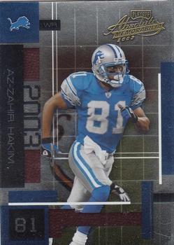 #70 Az-Zahir Hakim - Detroit Lions - 2003 Playoff Absolute Memorabilia Football