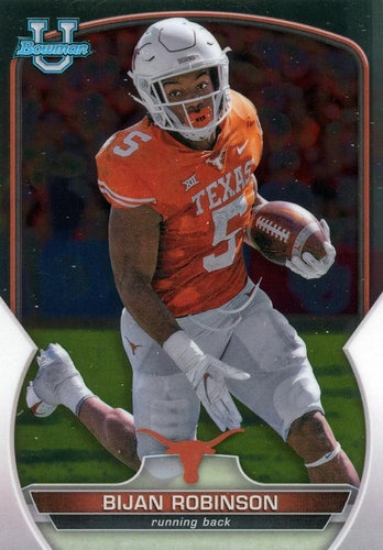 #70 Bijan Robinson - Texas Longhorns - 2022 Bowman Chrome University Football