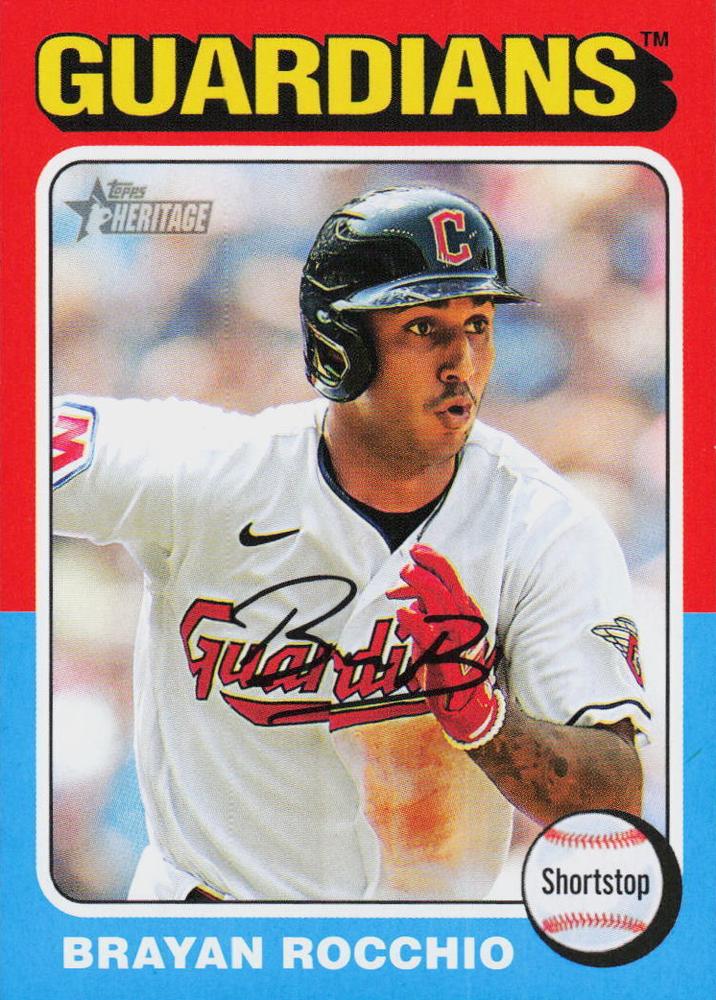 #70 Brayan Rocchio - Cleveland Guardians - 2024 Topps Heritage Baseball