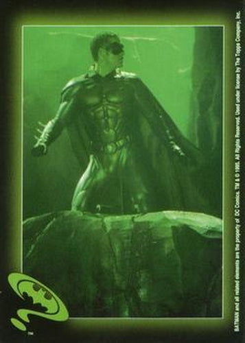 #70 Robin in cave green - 1995 Topps Batman Forever Stickers