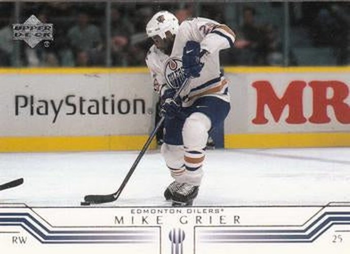 #70 Mike Grier - Edmonton Oilers - 2001-02 Upper Deck Hockey
