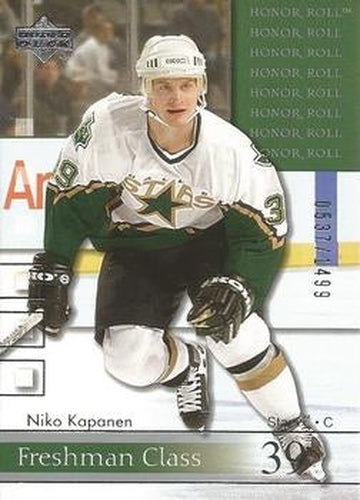 #70 Niko Kapanen - Dallas Stars - 2001-02 Upper Deck Honor Roll Hockey