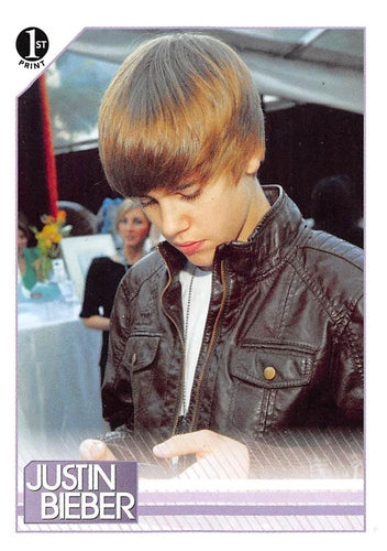 #70 While checking out the Grammy Gift Lounge for - 2010 Panini Justin Bieber