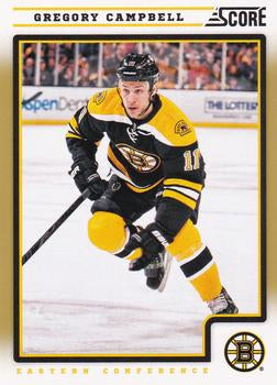 #70 Gregory Campbell - Boston Bruins - 2012-13 Score - Gold Rush Hockey