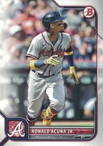 #70 Ronald Acuña Jr. - Atlanta Braves - 2022 Bowman Baseball