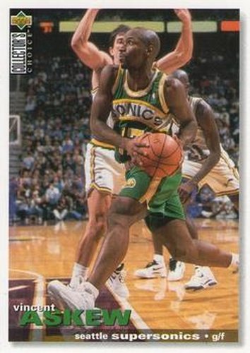 #70 Vincent Askew - Seattle SuperSonics - 1995-96 Collector's Choice Basketball