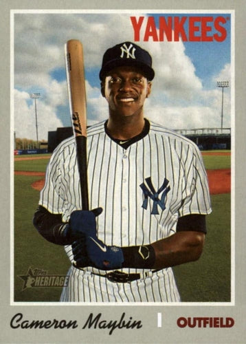 #710 Cameron Maybin - New York Yankees - 2019 Topps Heritage Baseball