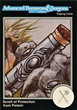 #712 Scroll of Protection from Poison - 1991 TSR Advanced Dungeons & Dragons - Silver