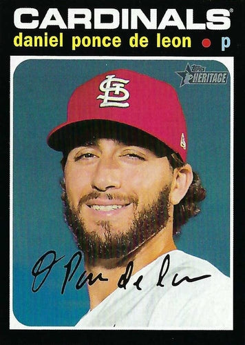 #714 Daniel Ponce de Leon - St. Louis Cardinals - 2020 Topps Heritage Baseball