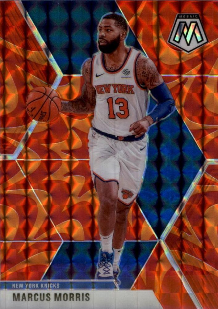 #71 Marcus Morris - New York Knicks - 2019-20 Panini Mosaic - Reactive Orange Basketball