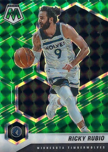 #71 Ricky Rubio - Minnesota Timberwolves - 2020-21 Panini Mosaic - Mosaic Green Basketball