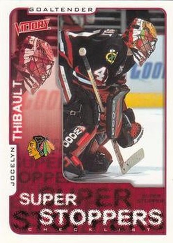 #71 Jocelyn Thibault - Chicago Blackhawks - 2001-02 Upper Deck Victory Hockey