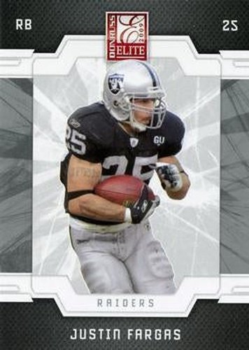#71 Justin Fargas - Oakland Raiders - 2009 Donruss Elite Football