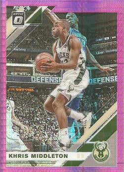 #71 Khris Middleton - Milwaukee Bucks - 2019-20 Donruss Optic - Hyper Pink Basketball