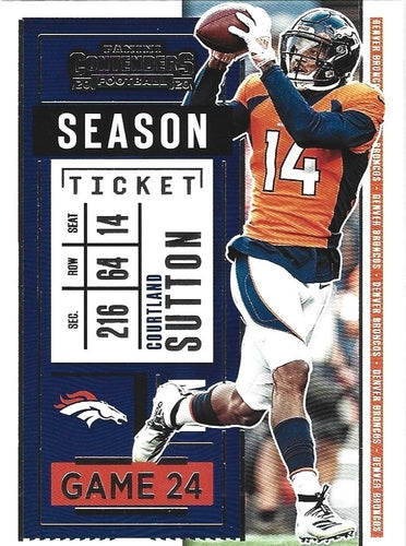 #71 Courtland Sutton - Denver Broncos - 2020 Panini Contenders Football