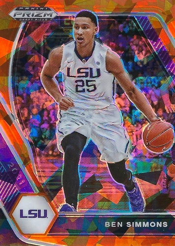 #71 Ben Simmons - LSU Tigers - 2021 Panini Prizm Draft Picks - Orange Ice Basketball