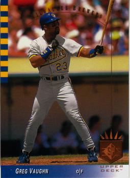 #71 Greg Vaughn - Milwaukee Brewers - 1993 SP Baseball