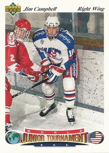#71 Jim Campbell - USA - 1991-92 Upper Deck Czech World Juniors Hockey
