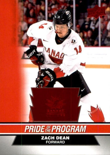#71 Zach Dean - Canada - 2023 Upper Deck Team Canada Juniors - Red Foil Hockey