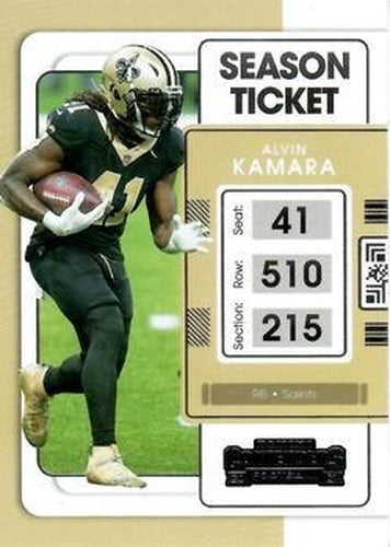 #71 Alvin Kamara - New Orleans Saints - 2021 Panini Contenders Football