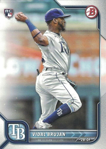 #71 Vidal Brujan - Tampa Bay Rays - 2022 Bowman Baseball