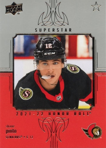 #HR-71 Shane Pinto - Ottawa Senators - 2021-22 Upper Deck - Honor Roll Hockey