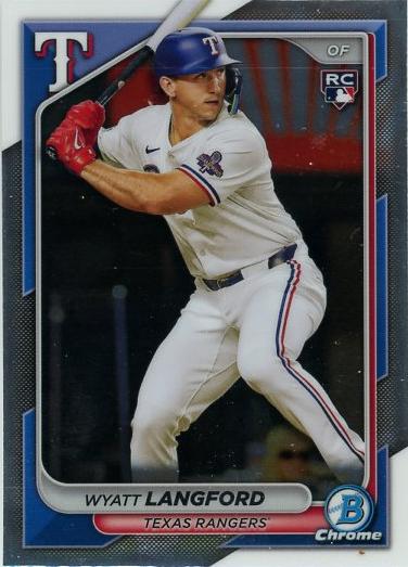 #71 Wyatt Langford - Texas Rangers - 2024 Bowman Chrome Baseball