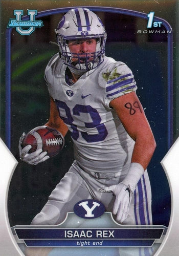 #71 Isaac Rex - BYU Cougars - 2022 Bowman Chrome University Football