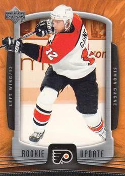 #71 Simon Gagne - Philadelphia Flyers - 2005-06 Upper Deck Rookie Update Hockey