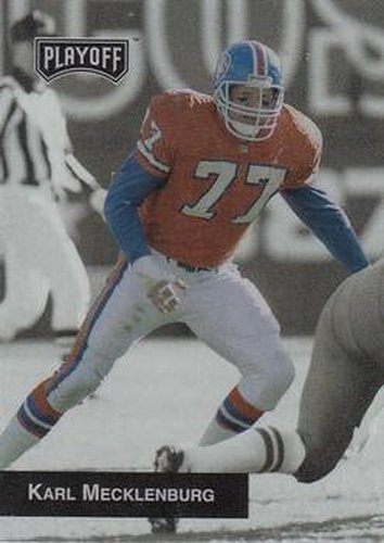 #71 Karl Mecklenburg - Denver Broncos - 1993 Playoff Football