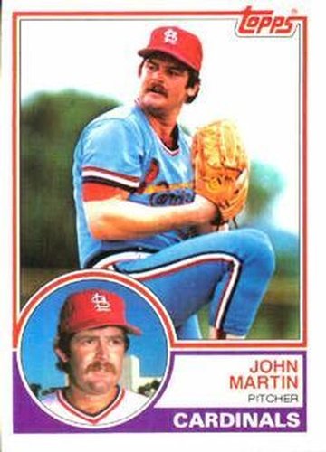 #721 John Martin - St. Louis Cardinals - 1983 Topps Baseball