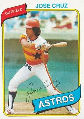 #722 Jose Cruz - Houston Astros - 1980 Topps Baseball