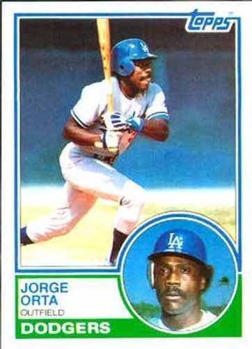 #722 Jorge Orta - Los Angeles Dodgers - 1983 Topps Baseball