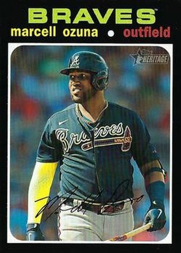 #723 Marcell Ozuna - Atlanta Braves - 2020 Topps Heritage Baseball