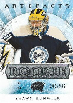 #166 Shawn Hunwick - Columbus Blue Jackets - 2012-13 Upper Deck Artifacts Hockey