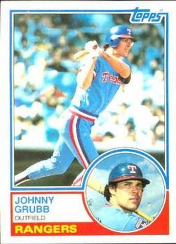 #724 Johnny Grubb - Texas Rangers - 1983 Topps Baseball