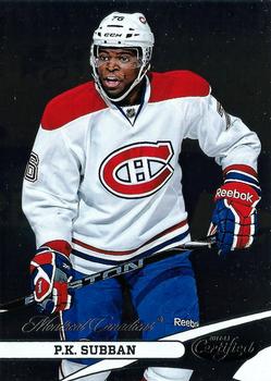 #76 P.K. Subban - Montreal Canadiens - 2012-13 Panini Certified Hockey