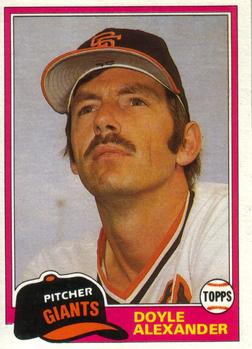 #728 Doyle Alexander - San Francisco Giants - 1981 Topps Baseball