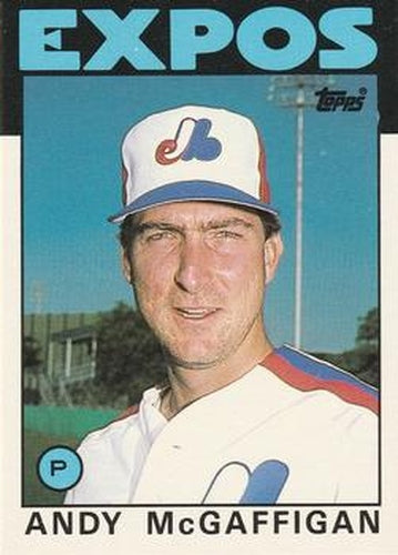 #72T Andy McGaffigan - Montreal Expos - 1986 Topps Traded Baseball