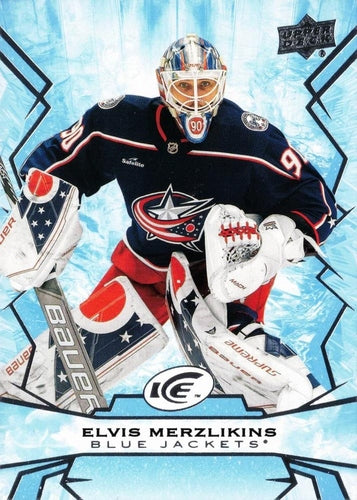 #72 Elvis Merzlikins - Columbus Blue Jackets - 2022-23 Upper Deck Ice Hockey