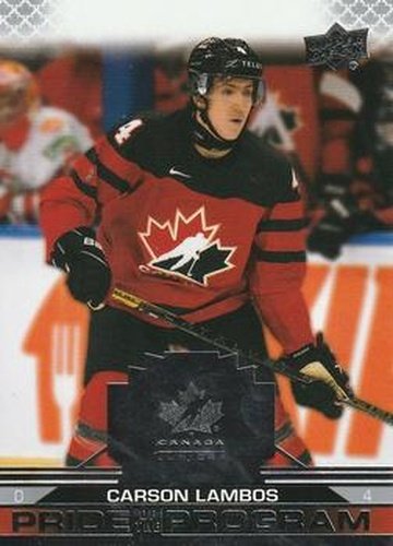 #72 Carson Lambos - Canada - 2022-23 Upper Deck Team Canada Juniors Hockey