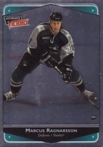 #72 Marcus Ragnarsson - San Jose Sharks - 1999-00 Upper Deck Ultimate Victory Hockey