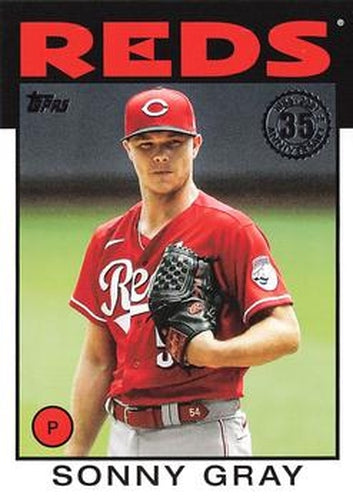 #86B-72 Sonny Gray - Cincinnati Reds - 2021 Topps - 1986 Topps Baseball 35th Anniversary Series One Baseball
