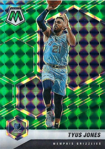 #72 Tyus Jones - Memphis Grizzlies - 2020-21 Panini Mosaic - Mosaic Green Basketball