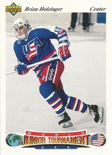 #72 Brian Holzinger - USA - 1991-92 Upper Deck Czech World Juniors Hockey