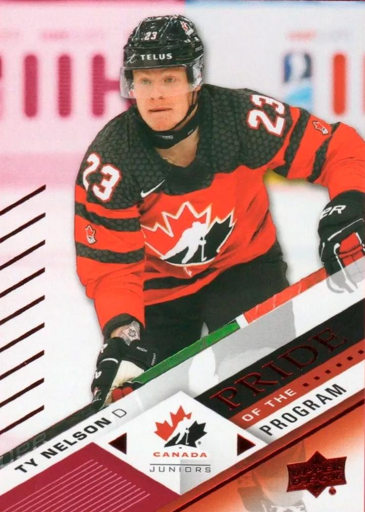 #72 Ty Nelson - Canada - 2024 Upper Deck Team Canada Juniors - Red Foil Hockey