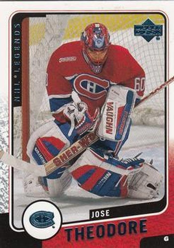 #72 Jose Theodore - Montreal Canadiens - 2000-01 Upper Deck Legends Hockey