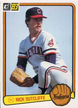 #72 Rick Sutcliffe - Cleveland Indians - 1983 Donruss Baseball