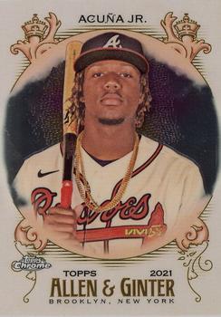 #72 Ronald Acuña Jr. - Atlanta Braves - 2021 Topps Allen & Ginter Chrome Baseball